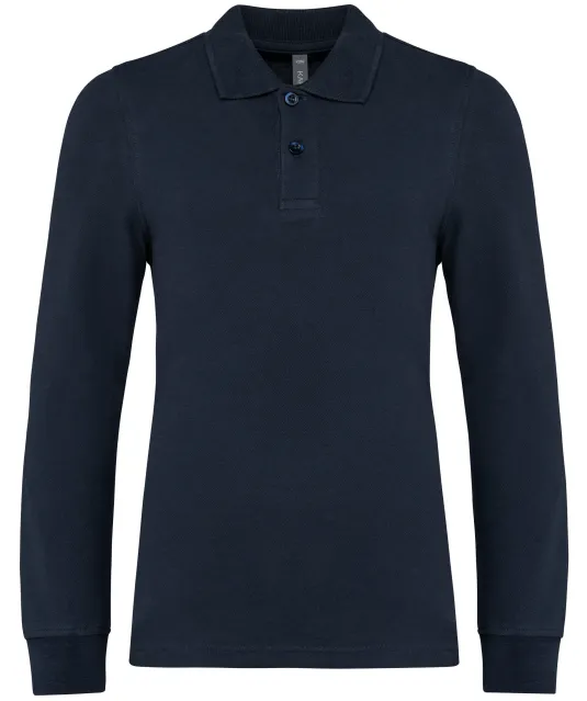 K269 - Kinderpolo lange mouwen Navy