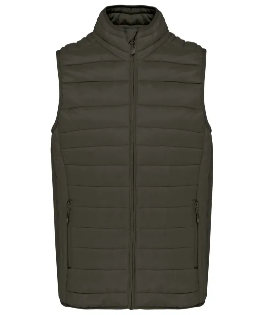 K6113 - Men’s lightweight sleeveless down jacket Dark Khaki