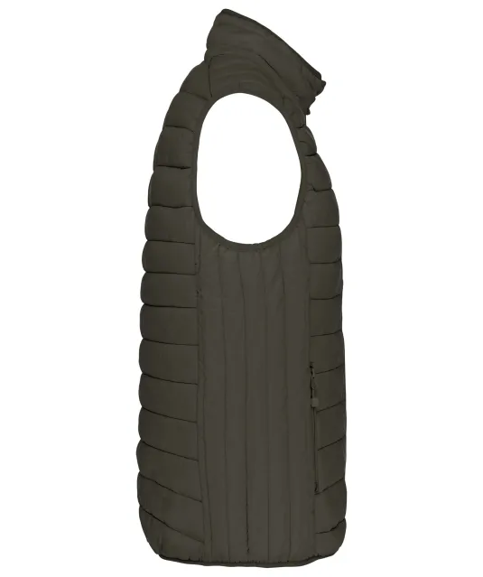 K6113 - Men’s lightweight sleeveless down jacket Dark Khaki