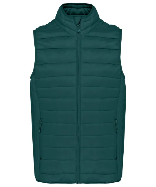 K6113 - Men’s lightweight sleeveless down jacket Mineral Green