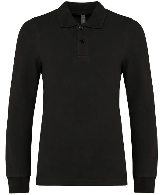 K269 - Kinderpolo lange mouwen Black