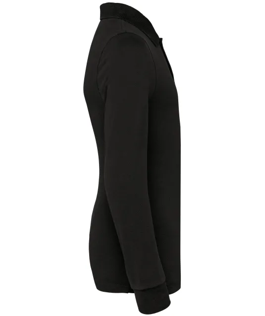 K269 - Kinderpolo lange mouwen Black
