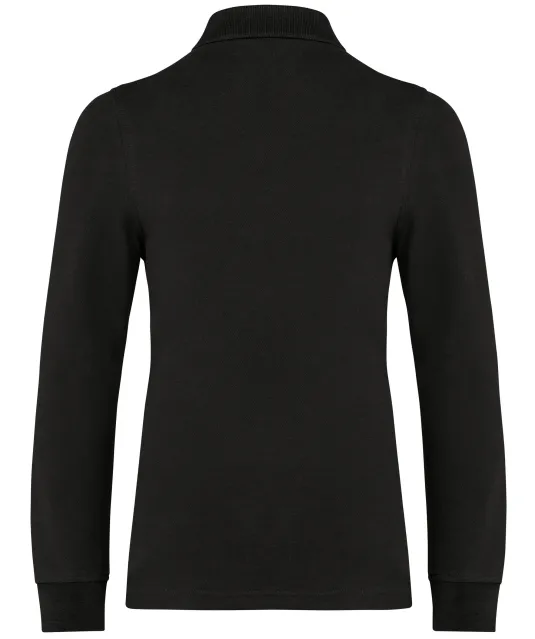 K269 - Kinderpolo lange mouwen Black