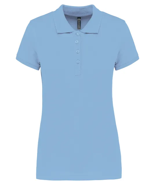 K255 - Piqué-damespolo korte mouwen Sky Blue