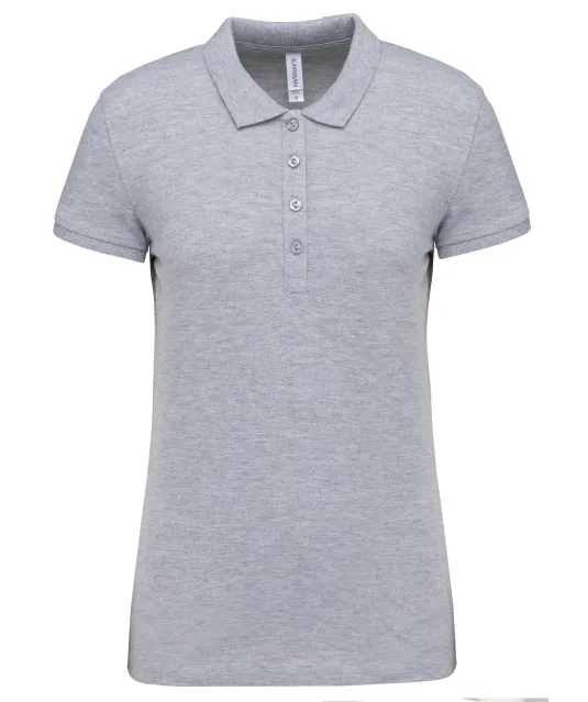 K255 - Piqué-damespolo korte mouwen Oxford Grey