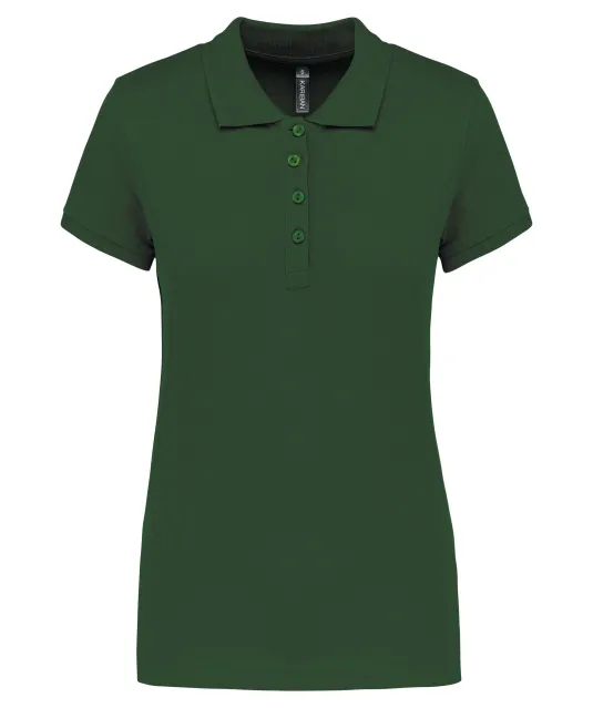 K255 - Piqué-damespolo korte mouwen Forest Green