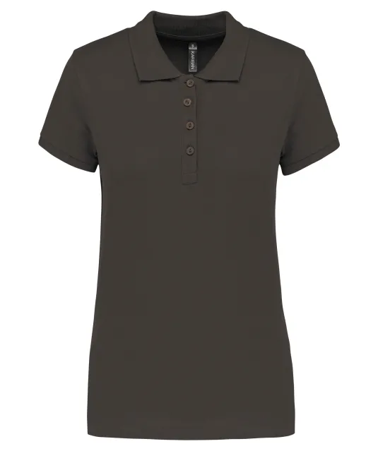 K255 - Piqué-damespolo korte mouwen Dark Grey