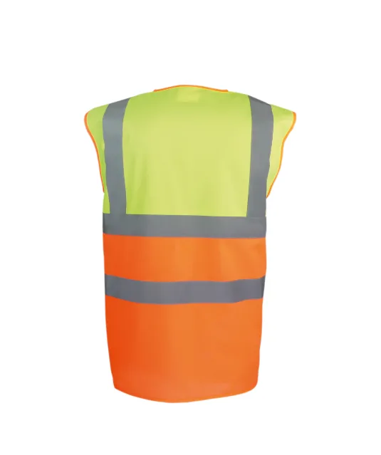 YHVW122 - Tweekleurig veiligheidshesje Hi Vis Yellow / Orange