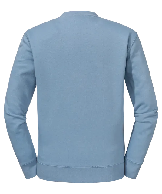 RU262M - Authentic Sweater met ronde hals Mineral Blue