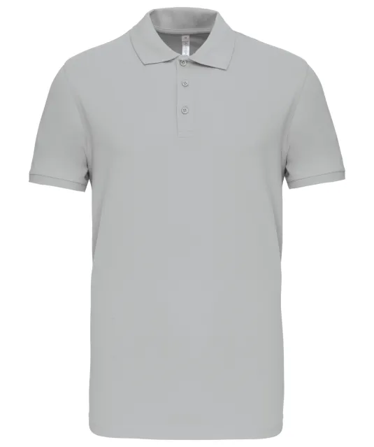 K239 - Piquépolo korte mouwen heren Snow Grey