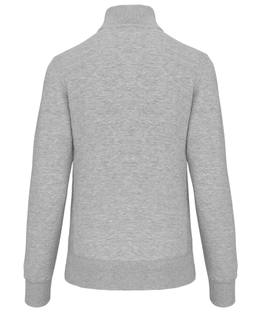 K457 - Damessweater met rits Oxford Grey