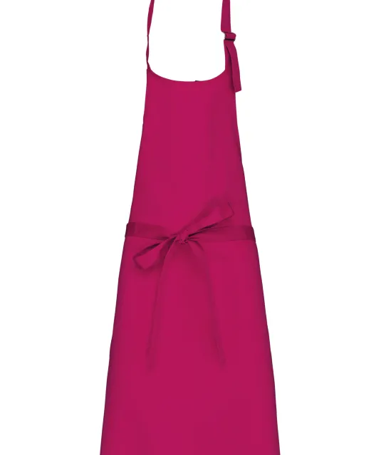 K895 - Katoenen schort zonder zak Fuchsia