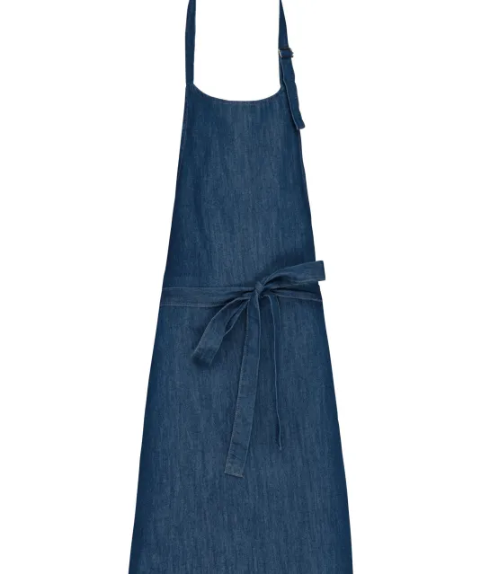 K895 - Katoenen schort zonder zak Denim