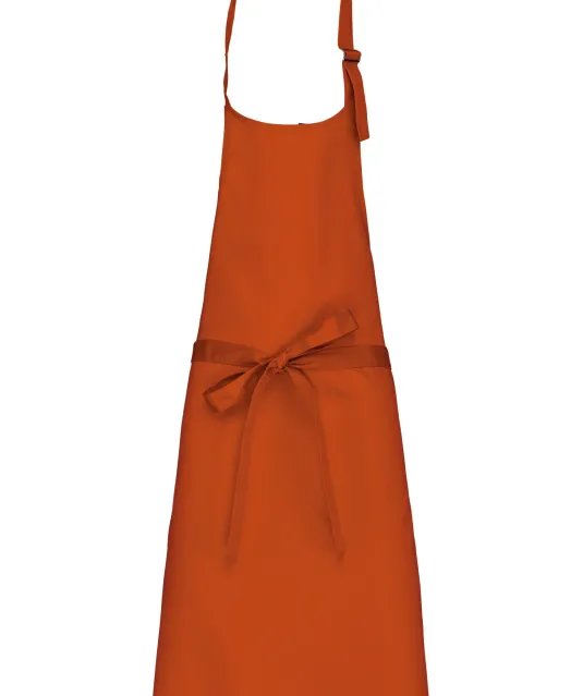 K895 - Katoenen schort zonder zak Burnt Orange