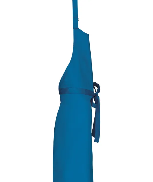 K895 - Katoenen schort zonder zak Tropical Blue