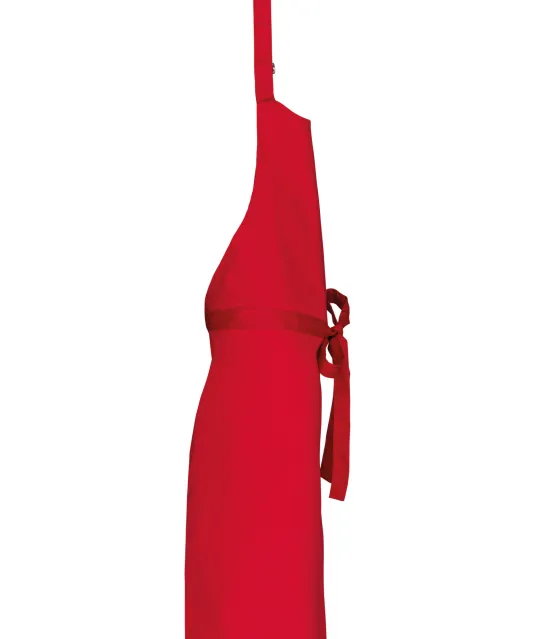 K895 - Katoenen schort zonder zak Red