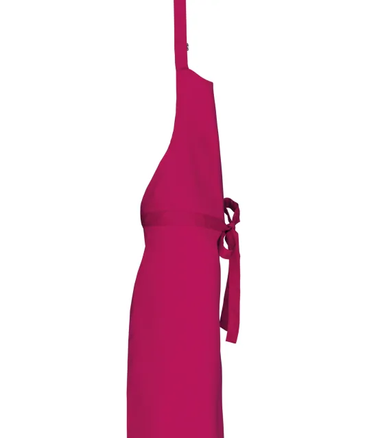 K895 - Katoenen schort zonder zak Fuchsia