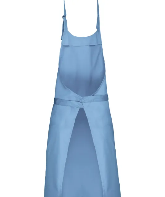 K895 - Katoenen schort zonder zak Sky Blue