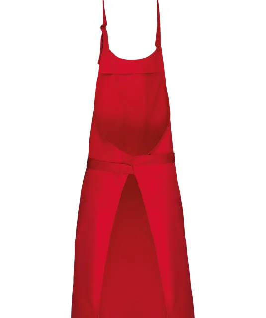 K895 - Katoenen schort zonder zak Red