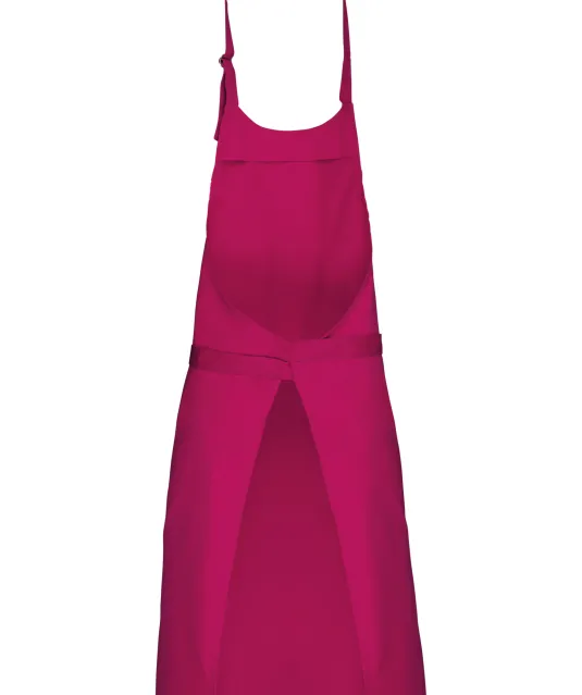 K895 - Katoenen schort zonder zak Fuchsia