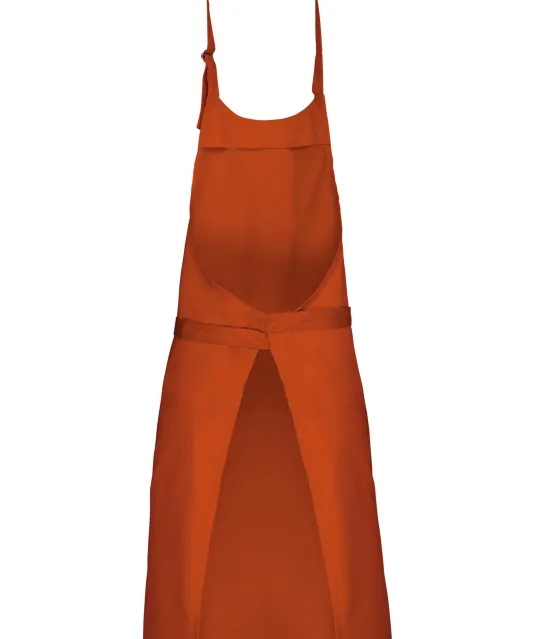 K895 - Katoenen schort zonder zak Burnt Orange