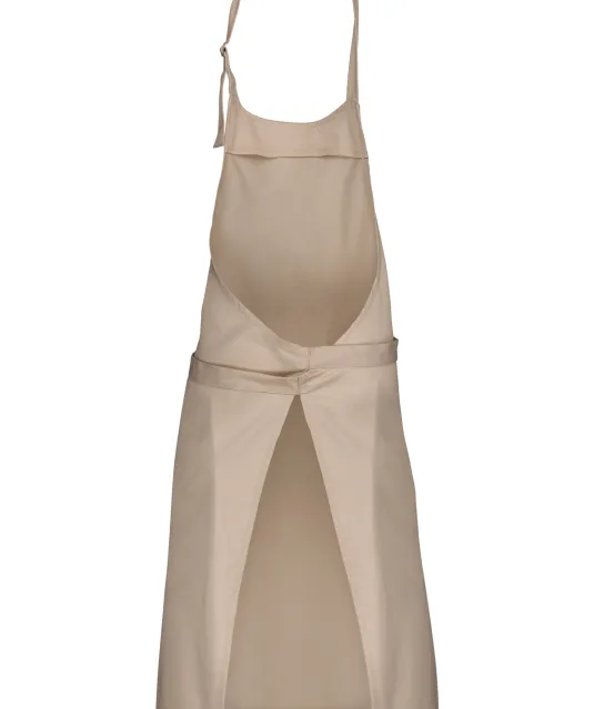 K895 - Katoenen schort zonder zak Beige