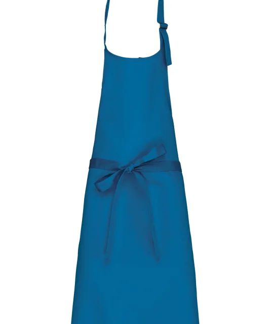 K895 - Katoenen schort zonder zak Tropical Blue