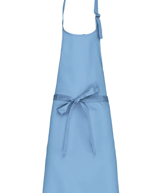 K895 - Katoenen schort zonder zak Sky Blue