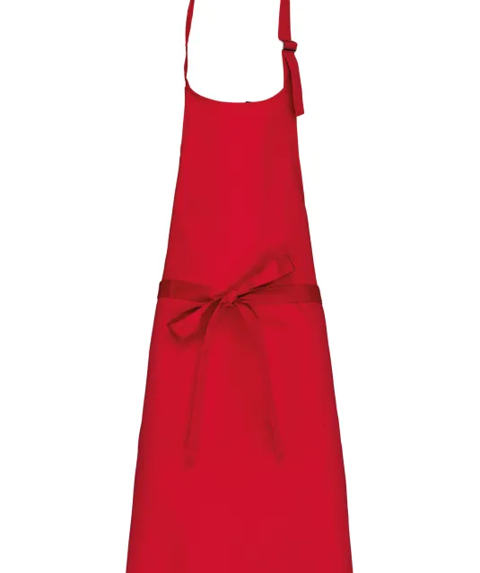 K895 - Katoenen schort zonder zak Red
