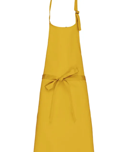 K895 - Katoenen schort zonder zak Mustard