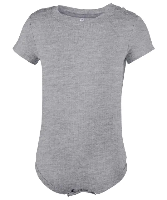 K831 - Babyromper korte mouwen Oxford Grey