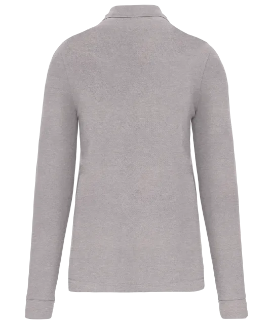 WK276 - Polo lange mouwen Oxford Grey