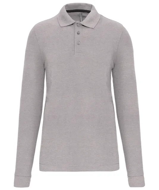 WK276 - Polo lange mouwen Oxford Grey