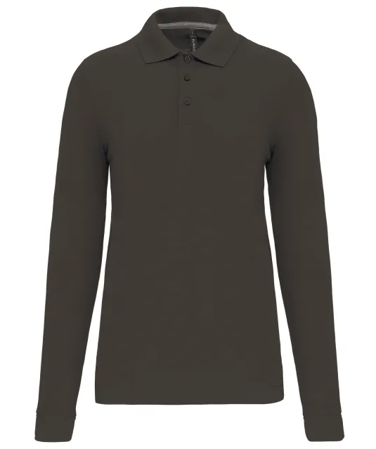 WK276 - Polo lange mouwen Dark Grey