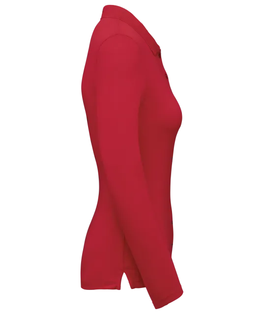 WK277 - Damespolo lange mouwen Red