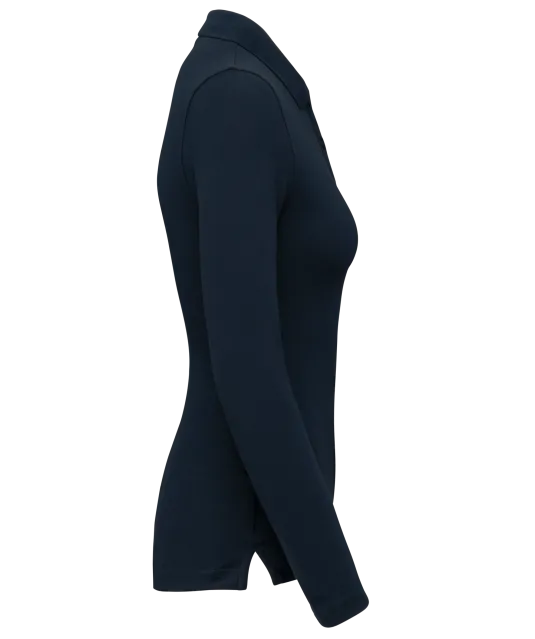 WK277 - Damespolo lange mouwen Navy