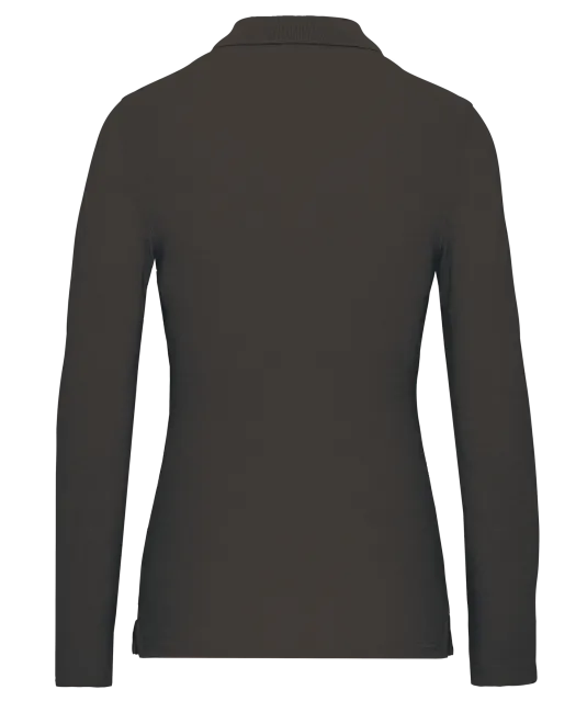 WK277 - Damespolo lange mouwen Dark Grey