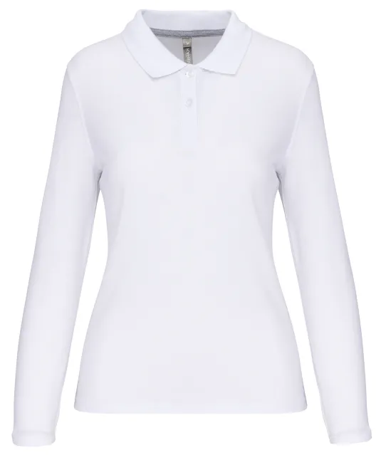 WK277 - Damespolo lange mouwen White