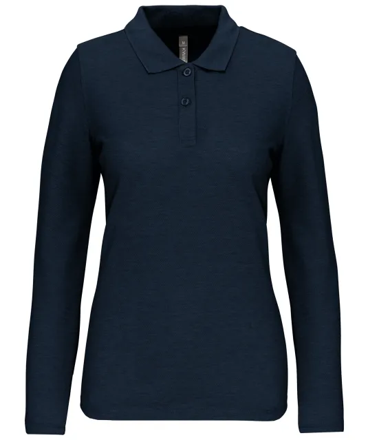 WK277 - Damespolo lange mouwen Navy