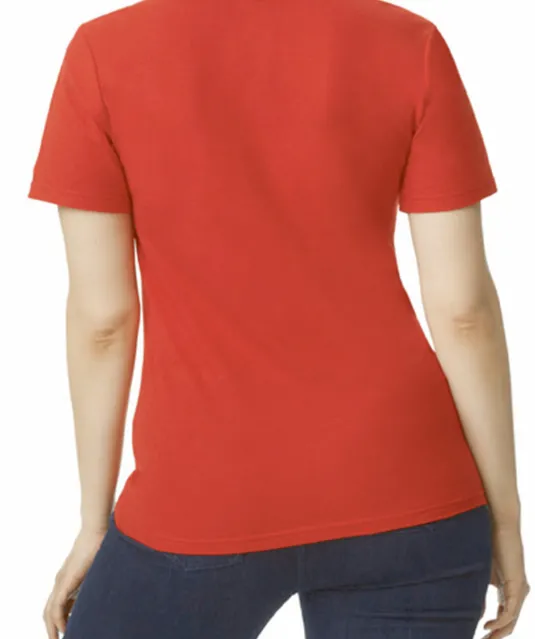 GI64800L - Damespolo Softstyle Dubbele piqué Red