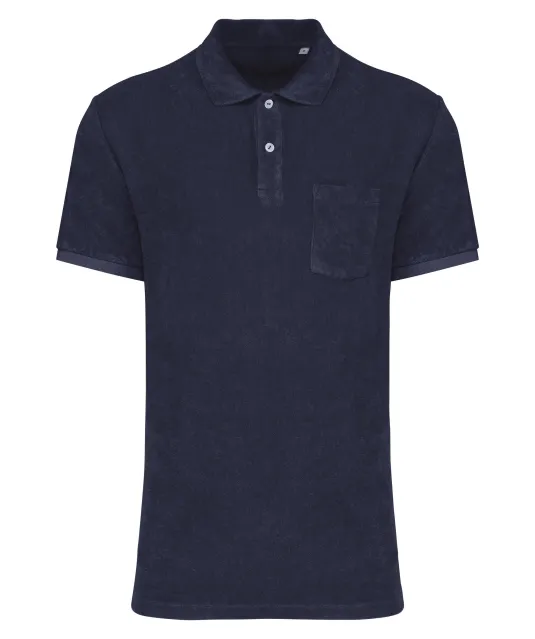 NS227 - Herenpolo Terry Towel- 210 gr/m2 Navy Blue