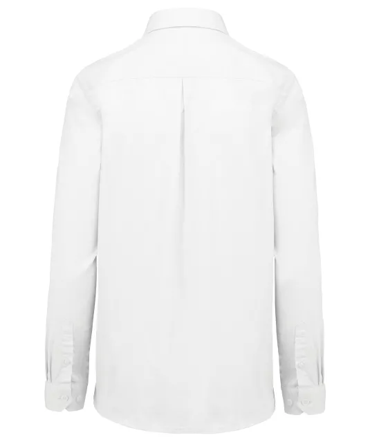 K585 - Damesoverhemd met lange mouwen van katoen Nevada White