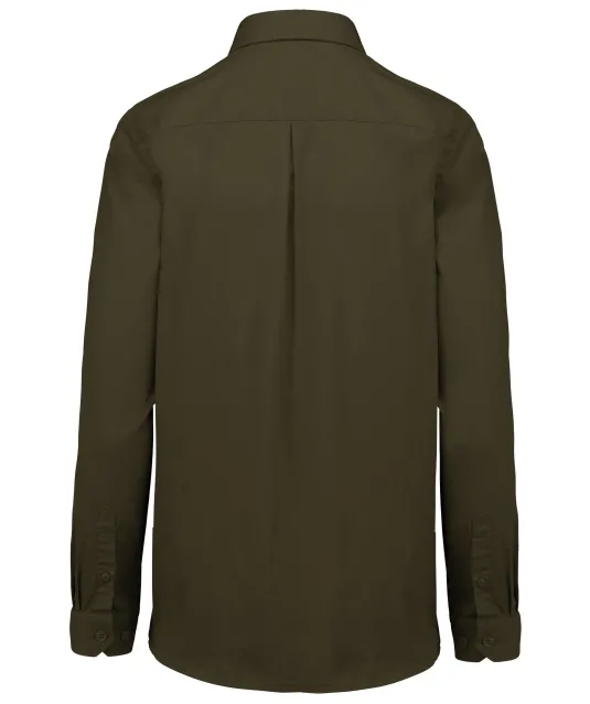 K585 - Damesoverhemd met lange mouwen van katoen Nevada Light khaki
