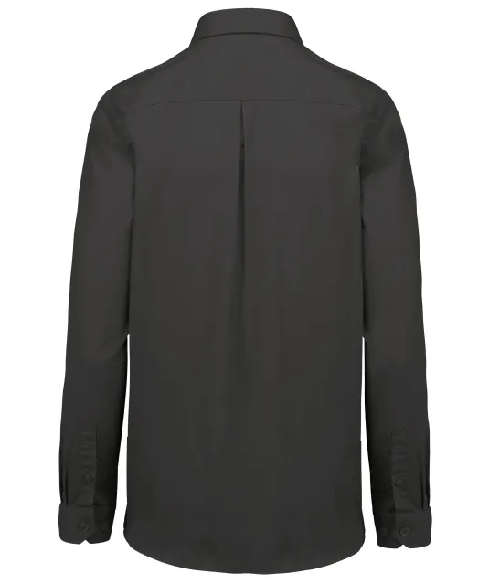 K585 - Damesoverhemd met lange mouwen van katoen Nevada Dark Grey