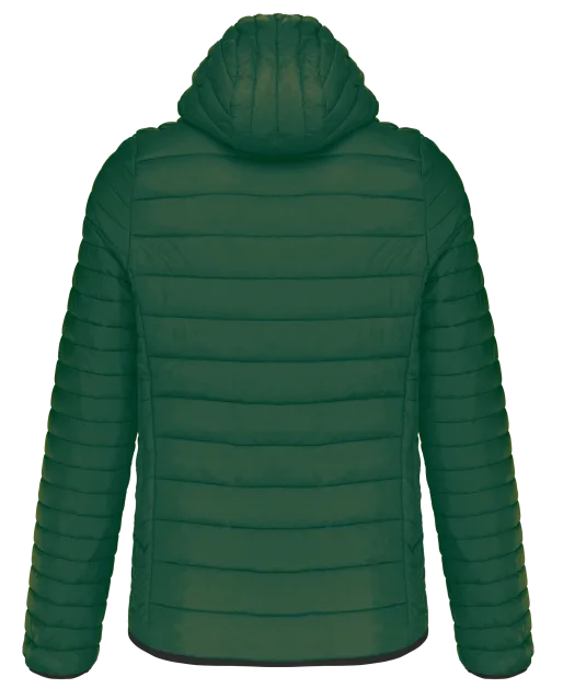 K6110 - Men's lightweight hooded padded jacket Forest Green