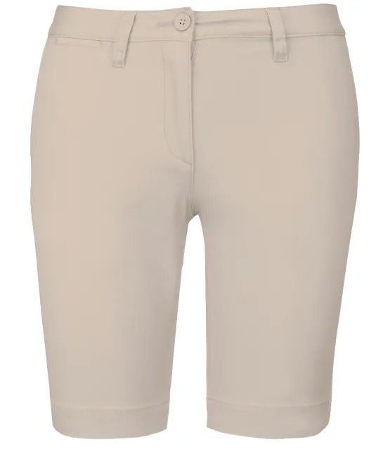 K751 - Dames chino bermudashorts Beige