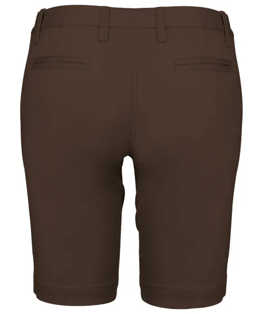 K751 - Dames chino bermudashorts Chocolate