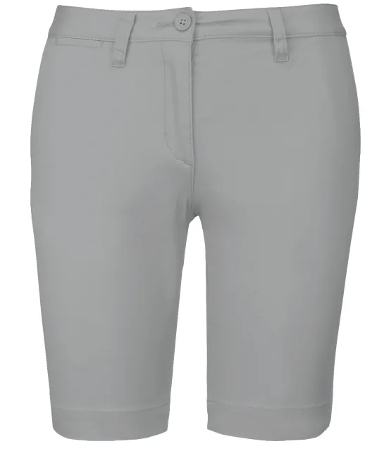 K751 - Dames chino bermudashorts Fine Grey