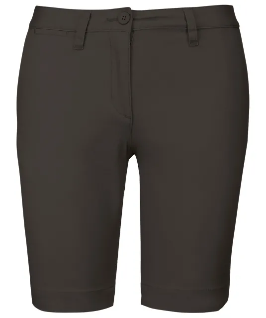 K751 - Dames chino bermudashorts Dark Grey