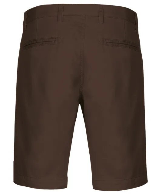 K750 - Heren chino bermudashorts Chocolate